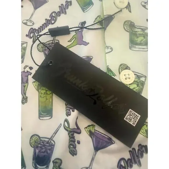 Grunk Dolfer Men's Polo Shirt with Cocktail Drink Print - Picture 2 of 7